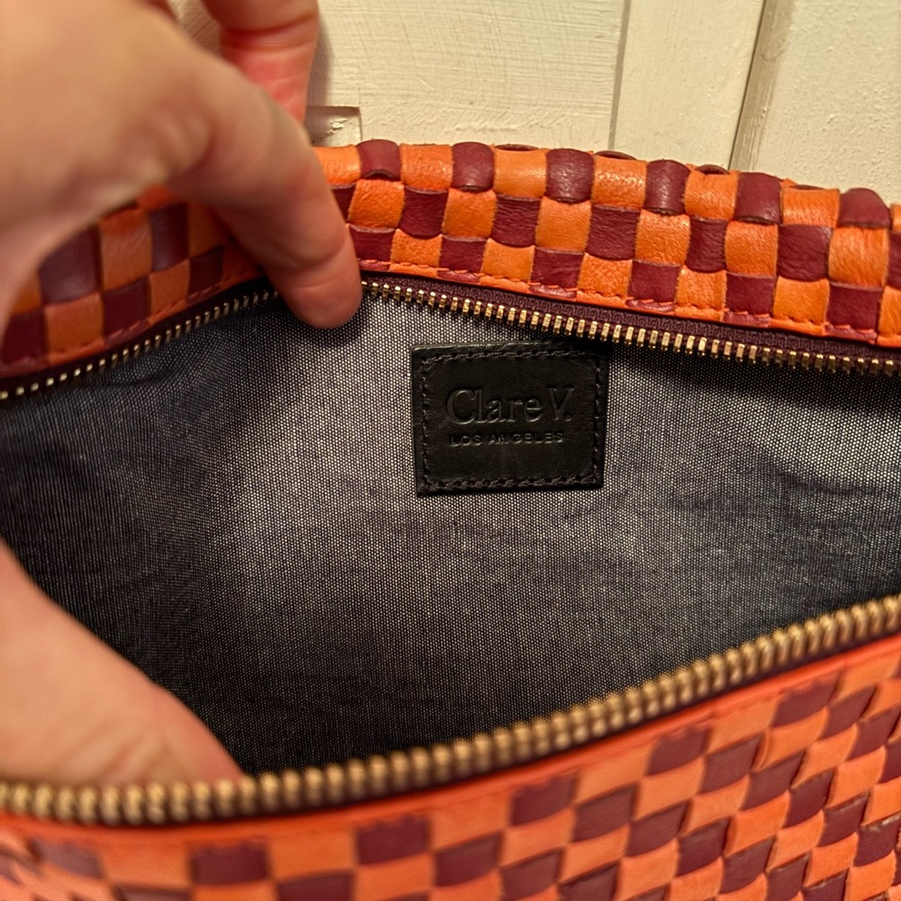 Clare V Red and Maroon Woven Grande Fanny - Picture 3 of 4